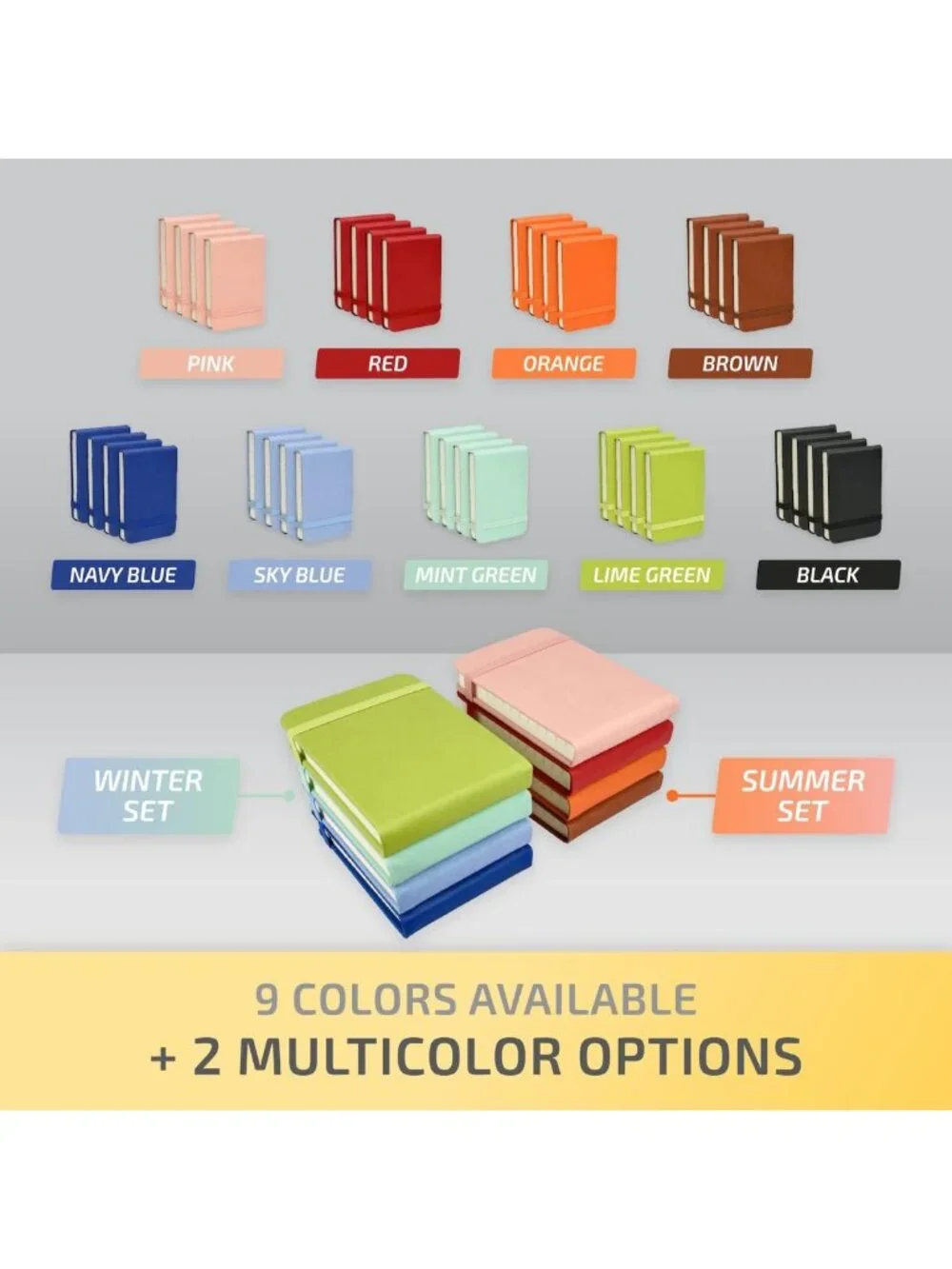 Compact 3x4 Tiny Notebooks - 4-Pack Colorful Tear-Off Notepads for Pocket Use